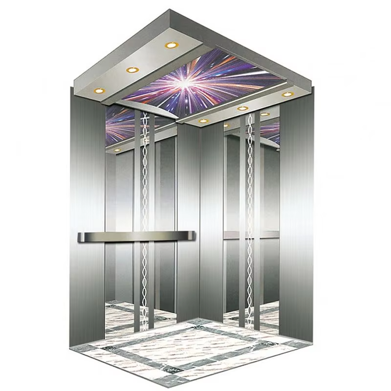 VTEV107 Premium Quality AC Drive Passenger Elevator na may PVC Floor para sa Residential at Villa Use