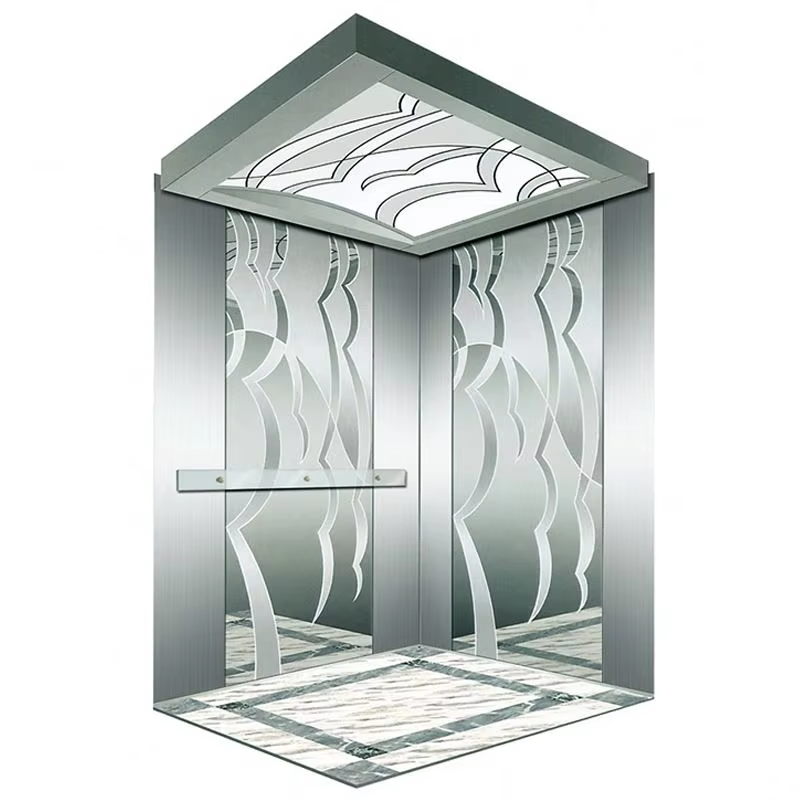 VTEV107 Premium Quality AC Drive Passenger Elevator na may PVC Floor para sa Residential at Villa Use