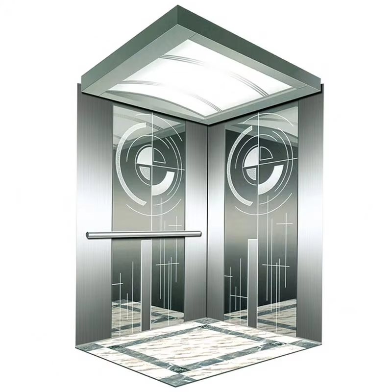 VTEV107 Premium Quality AC Drive Passenger Elevator na may PVC Floor para sa Residential at Villa Use
