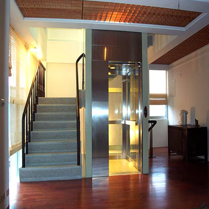 VTEV104 Ascensores Elevadores Luxury Stainless Steel Villa Elevator para sa Pampamilyang Paggamit