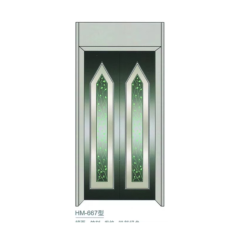 VTSP204 Mataas na Kalidad ng Elevator Door System Hindi kinakalawang na asero Pininturahan ng Salamin na Manu-manong Panel ng Pinto