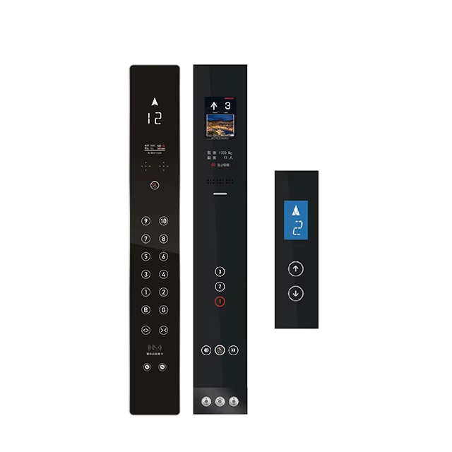 VTSP336 Elevator Wall Mounted Touch Display na may Elevator Button Modern Design Stainless Steel & Glass Cop and Lop