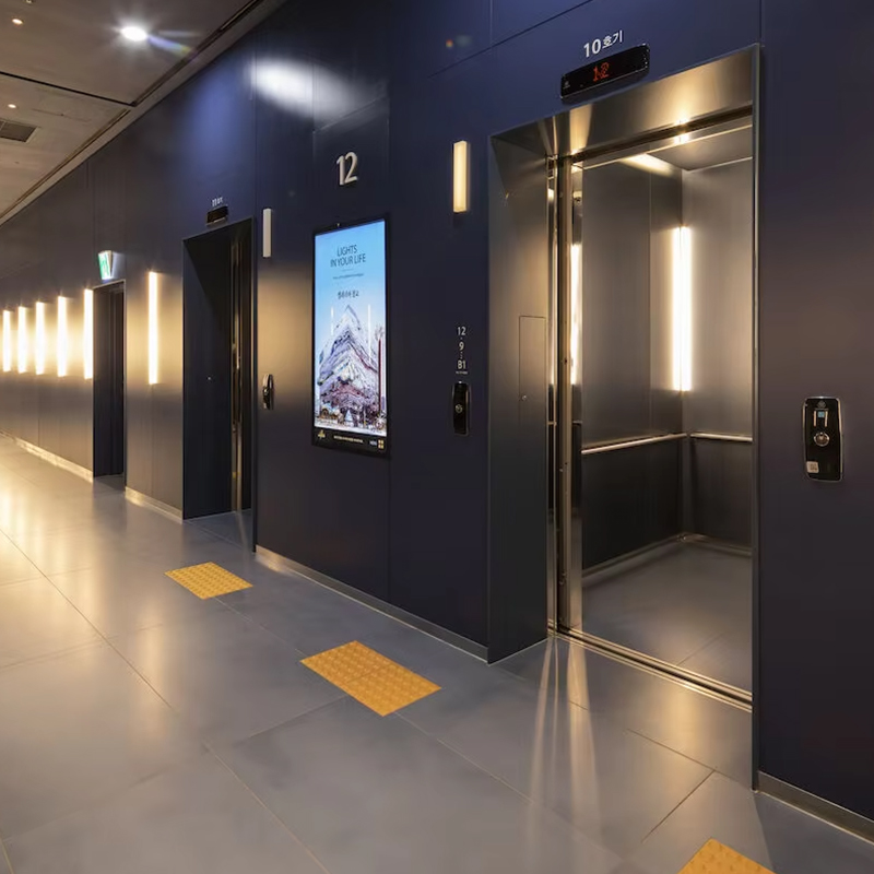 VTEP118 Elevadores Advanced Passenger Elevator Gearless AC PVC Stainless Steel Construction ISO90001 Certified Smart Features Improve