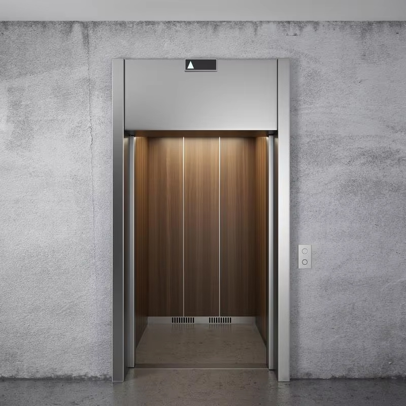 VTEP121 Hot Selling NV Model 6-8 Tao 630kg Gearless AC Modernong Elevator Building Passenger Lift na may Stainless Steel PVC Floor