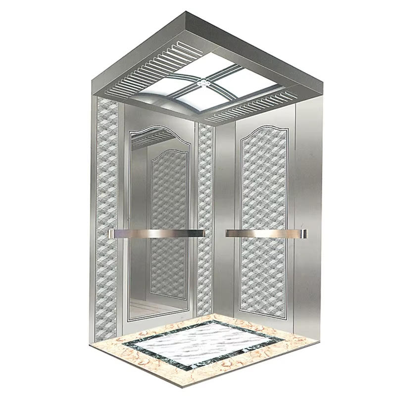 VTEP121 Hot Selling NV Model 6-8 Tao 630kg Gearless AC Modernong Elevator Building Passenger Lift na may Stainless Steel PVC Floor