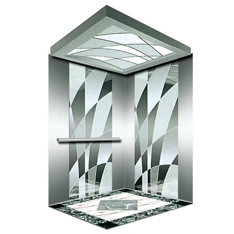 VTEP121 Hot Selling NV Model 6-8 Tao 630kg Gearless AC Modernong Elevator Building Passenger Lift na may Stainless Steel PVC Floor