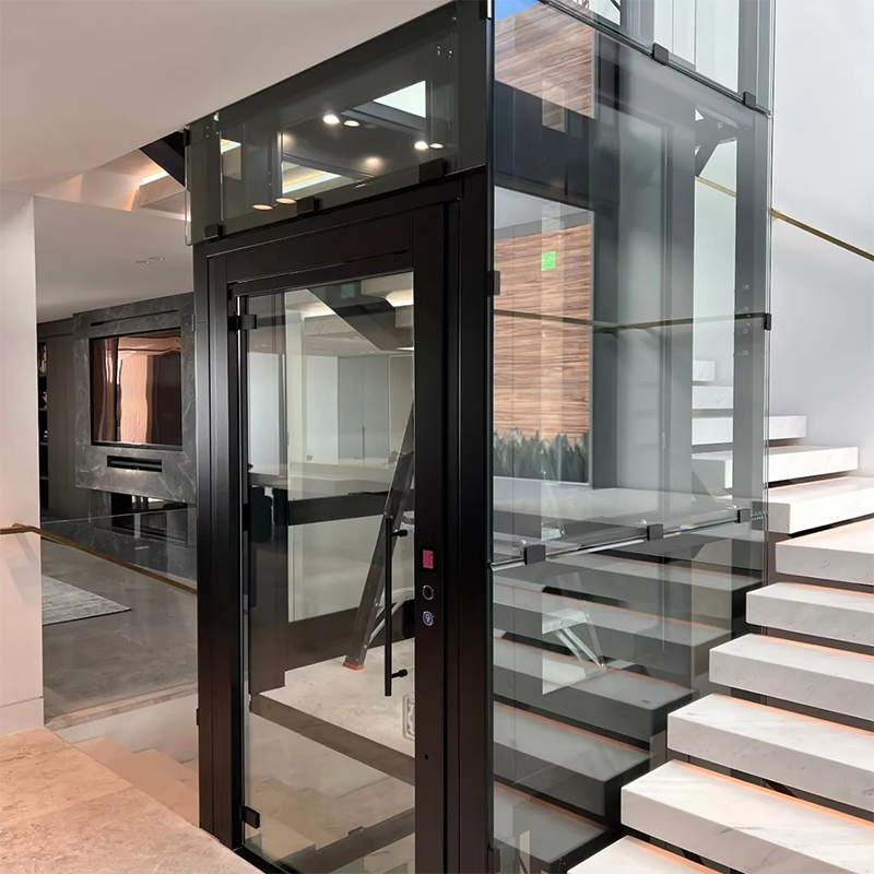 VTEP123 Luxury Customized Gearless AC Drive Residential Passenger Elevator na may Panoramic na Disenyo