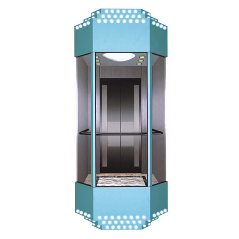 VTEO104 Ascensores Modern Sightseeing Elevator para sa High-Rise Commercial Projects