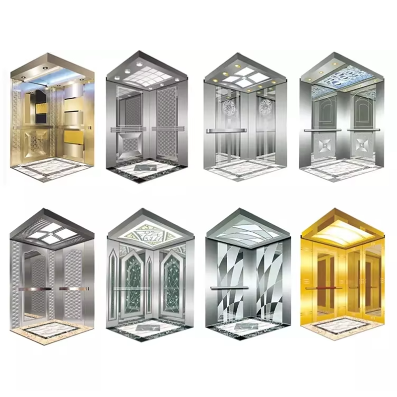 VTSP129 Mga Bahagi at Accessory ng Elevator High-End Passenger Elevator Cabin na may mga Ceiling Light Panel
