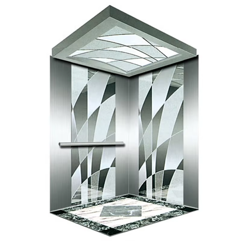 VTSP130 Passenger Elevator Cabin para sa Mga Hotel na may Stainless Steel Construction Dekorasyon na Ceiling LED Trim 1 Taon na Warranty