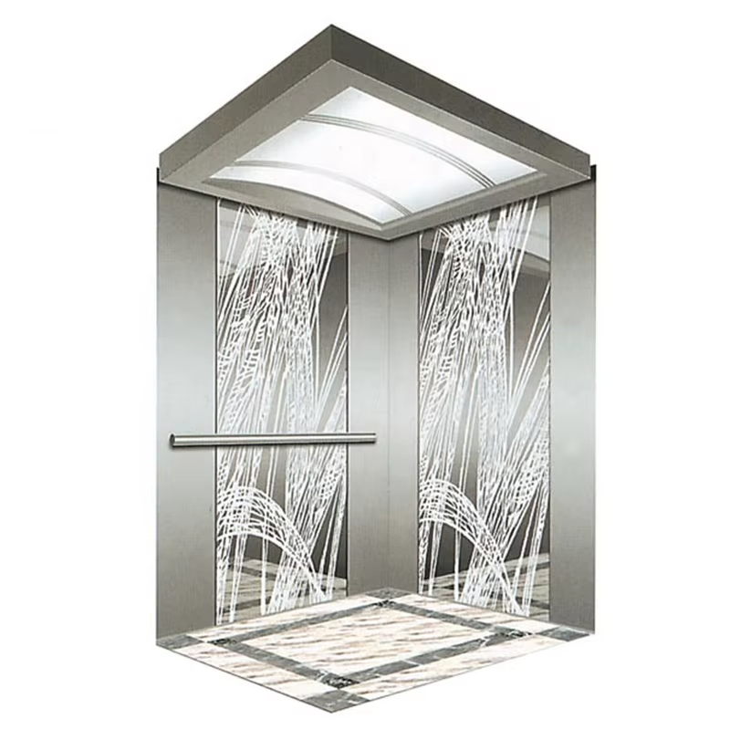 VTSP130 Passenger Elevator Cabin para sa Mga Hotel na may Stainless Steel Construction Dekorasyon na Ceiling LED Trim 1 Taon na Warranty