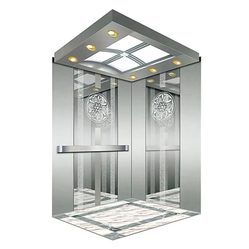 VTSP130 Passenger Elevator Cabin para sa Mga Hotel na may Stainless Steel Construction Dekorasyon na Ceiling LED Trim 1 Taon na Warranty