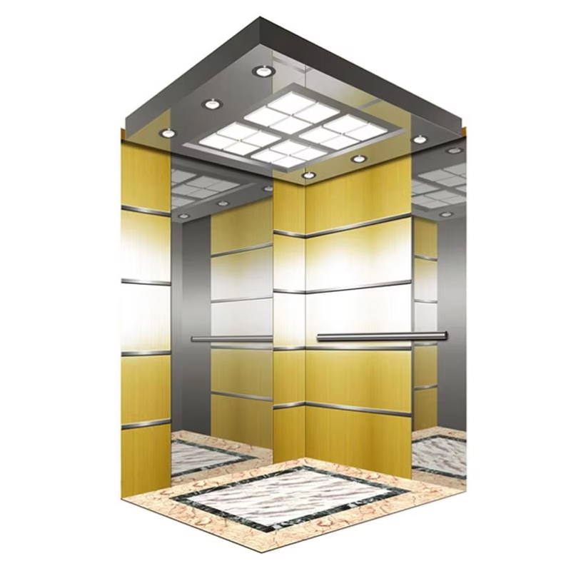 VTSP134 Passenger Elevator Cabin na may Energy-Efficient LED Ceiling Stainless Steel Construction ISO9001 Certified 1 Year Warranty
