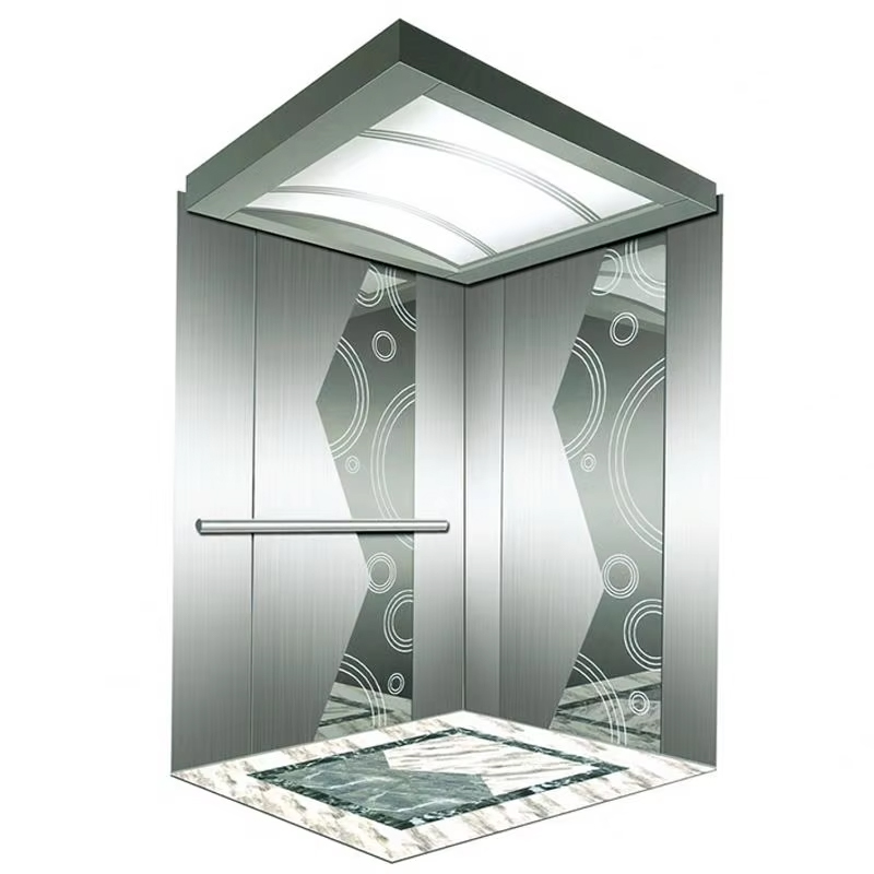 VTSP134 Passenger Elevator Cabin na may Energy-Efficient LED Ceiling Stainless Steel Construction ISO9001 Certified 1 Year Warranty