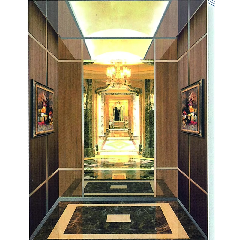 VTSP135 Elevator Parts at Accessories Commercial Passenger Lift Cabin na may Anti-Scratch Wall Panels