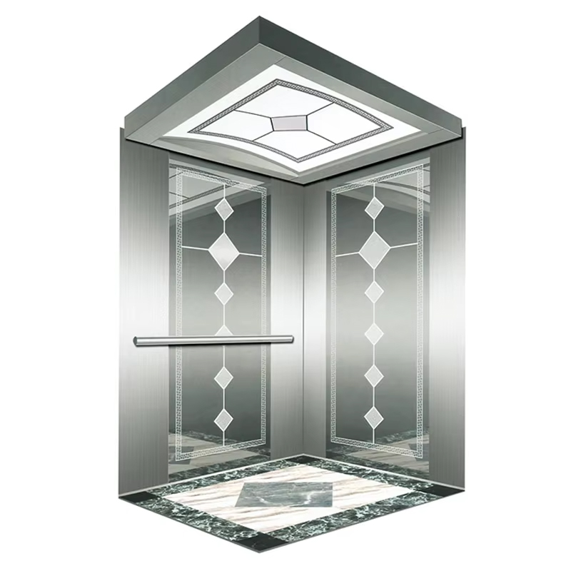 VTSP136 Elevator Parts & Accessories Passenger Lift Cabin na may LED Lighting at Premium Dekorasyon
