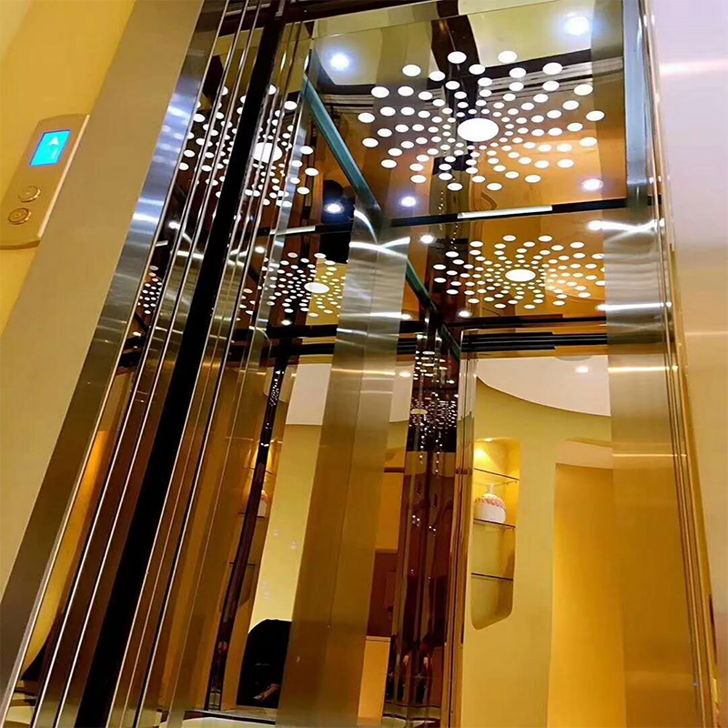 VTSP136 Elevator Parts & Accessories Passenger Lift Cabin na may LED Lighting at Premium Dekorasyon
