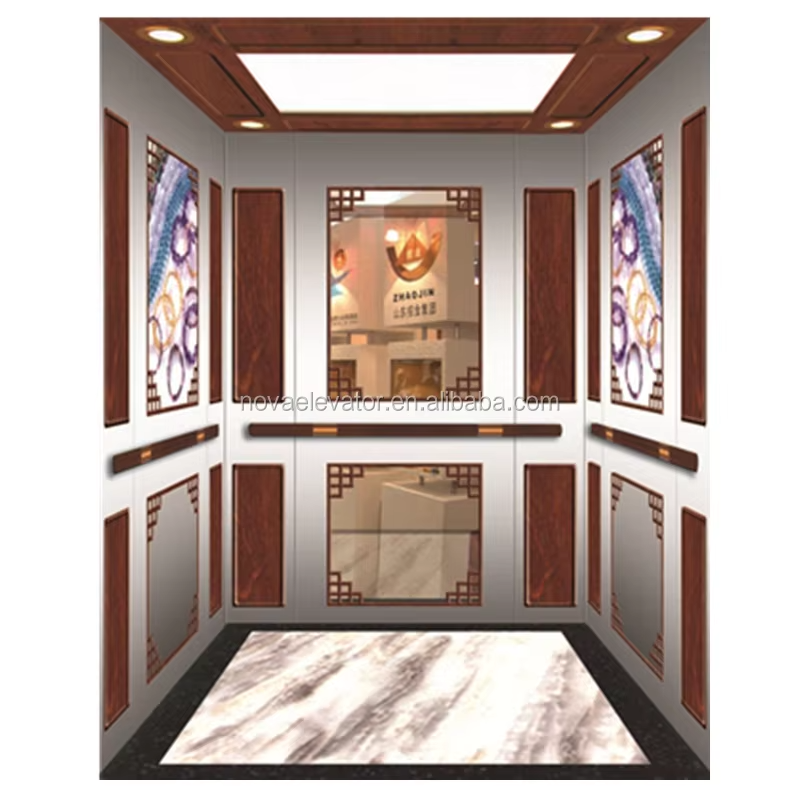 VTSP128 Elevator Parts & Accessories Premium Observation Elevator Cabin na may Full Glass Walls