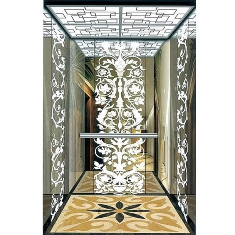 VTSP127 Elevator Parts & Accessories Durable Stainless Steel Lift Cabin na may Skirting at Handrail