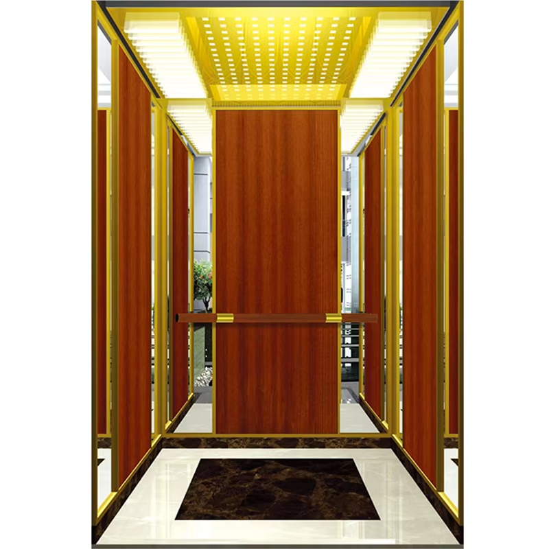 VTSP127 Elevator Parts & Accessories Durable Stainless Steel Lift Cabin na may Skirting at Handrail