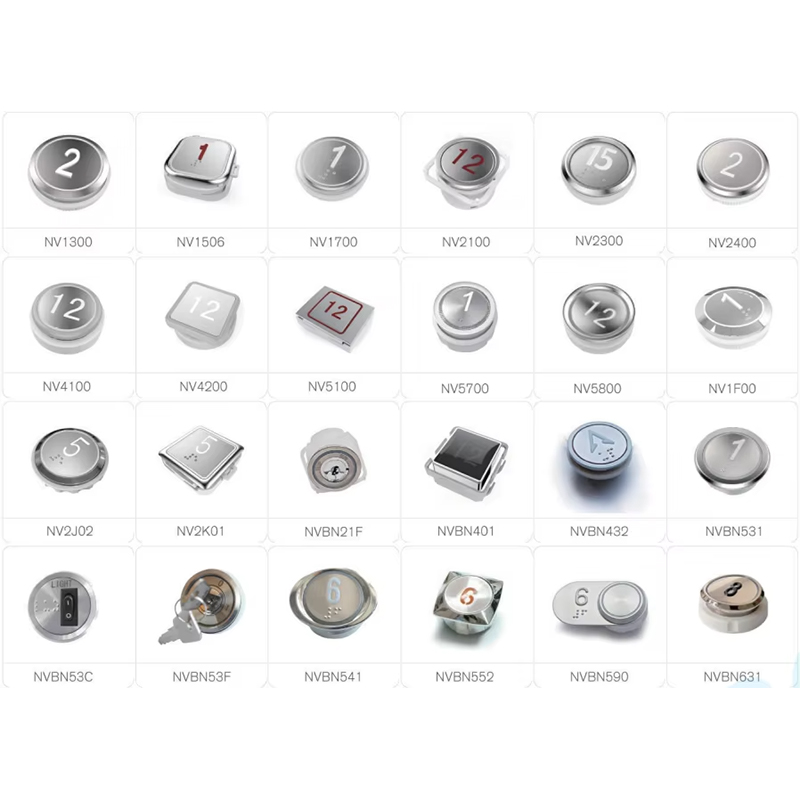 VTSP360 Brand Modern Design Round Stainless Steel Elevator Push Button With_Without Braille 1 Year Warranty Elevator Parts