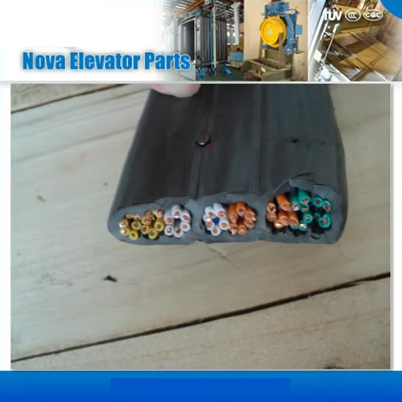 VTSP368 Elevator Flat Flexible Copper Conductor PVC Insulated PVC Sheath Elevator Travelling Cable