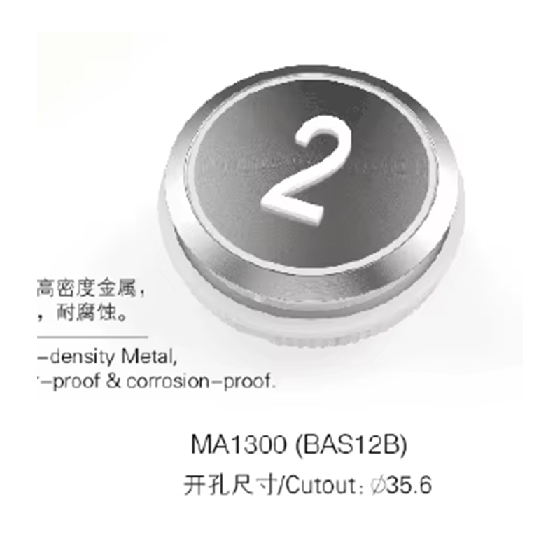 VTSP359 China Hot Selling BST Elevator Reset 22mm Black Push LED Stainless Steel Waterproof ISO9001 Certified 1 Year Warranty Model